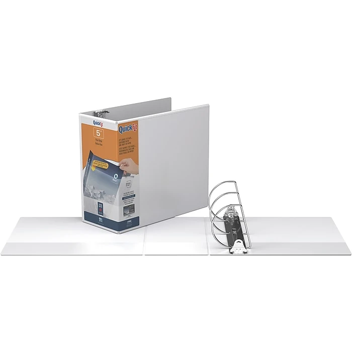 Stride QuickFit Standard 5" 3-Ring View Binder, White (87070) 2 Stride QuickFit Standard 5" 3-Ring View Binder, White (87070) - Image 2