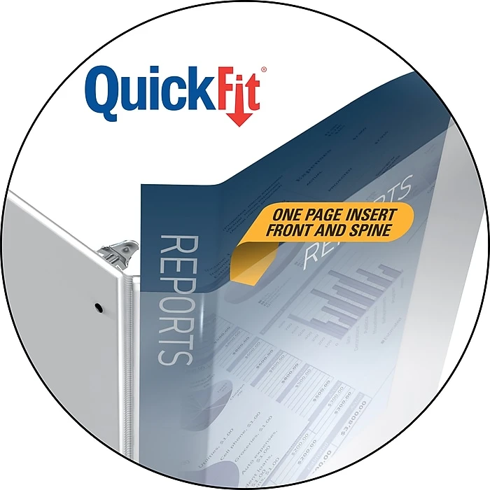 Stride QuickFit Standard 5" 3-Ring View Binder, White (87070) 4 Stride QuickFit Standard 5" 3-Ring View Binder, White (87070) - Image 4