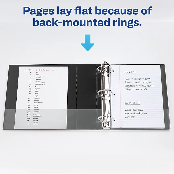 Avery Heavy Duty 4" 3-Ring View Binder, DuraHinge, Black (79604) 8 Avery Heavy Duty 4" 3-Ring View Binder, DuraHinge, Black (79604) - Image 8