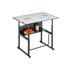 Safco AlphaBetter 26" - 42" Plastic/Steel Adjustable Desk, White/Black (1208DE) 10 Safco AlphaBetter 26" - 42" Plastic/Steel Adjustable Desk, White/Black (1208DE) -Office Supplies Shop sp79683248 sc7
