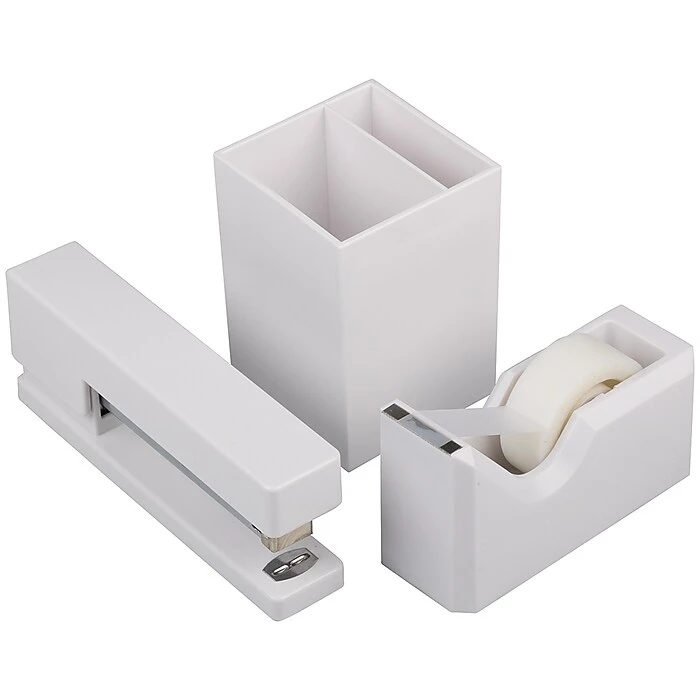 JAM Paper Desk Supplies Kit, White, 3/Pack (337841WH) 1 JAM Paper Desk Supplies Kit, White, 3/Pack (337841WH)