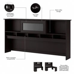 Bush Furniture Cabot 36"-42"H 3 Position L Shaped Sit To Stand Desk With Hutch, Espresso Oak (CAB052EPO) -Office Supplies Shop sp85006088 sc7