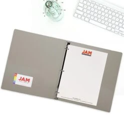 JAM Paper Designders 3/4" 3-Ring Flexible Poly Binder, Smoke Glass Twill (750T1SM) 9 JAM Paper Designders 3/4" 3-Ring Flexible Poly Binder, Smoke Glass Twill (750T1SM) -Office Supplies Shop sp85459399 sc7
