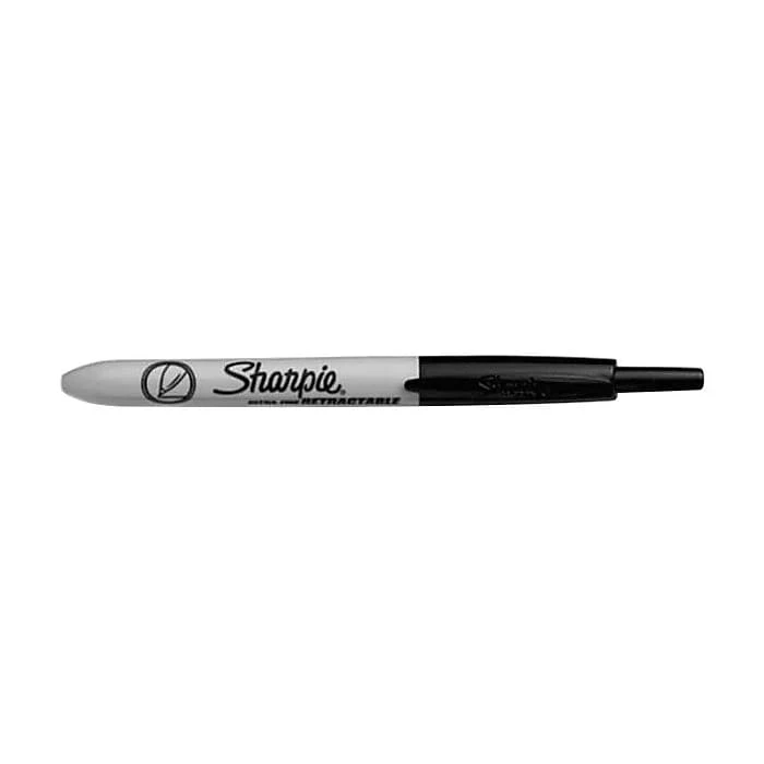 Sharpie Retractable Permanent Markers, Ultra Fine Tip, Black, 12/Pack (1735790) 2 Sharpie Retractable Permanent Markers, Ultra Fine Tip, Black, 12/Pack (1735790) - Image 2