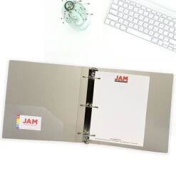 JAM Paper Designders 3" 3-Ring Flexible Poly Binder, Smoke Glass Twill (821T3SM) -Office Supplies Shop sp89840079 sc7