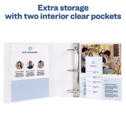 Avery Economy 1" 3-Ring View Binder, White (5711) -Office Supplies Shop sp90637968 sc7