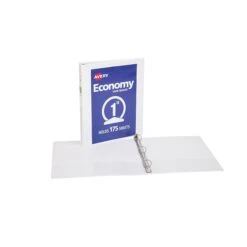 Avery Economy 1" 3-Ring View Binder, White (5711) -Office Supplies Shop sp90637971 sc7