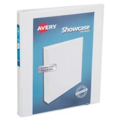 Avery Showcase Economy 1/2" 3-Ring View Binder, White (19551)