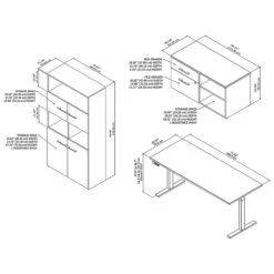 Bush Business Furniture Office 500 27"-47" Adjustable Desk With Storage And Bookcase, Black Walnut (OF5006BWSU) -Office Supplies Shop sp92290628 sc7