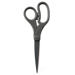 JAM Paper Precision 8" Stainless Steel Multi-Purpose/Heavy Duty Scissors, Pointed Tip, Grey (342GYZ)