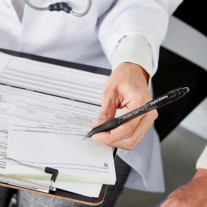 Paper Mate Profile Retractable Gel Pen, Medium Point, Blue Ink, Dozen (2095472) 6 Paper Mate Profile Retractable Gel Pen, Medium Point, Blue Ink, Dozen (2095472) - Image 6