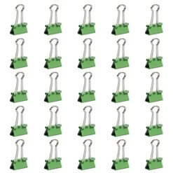 JAM Paper Colored Small Binder Clips, 3/8" Capacity, Green, 25/Pack (334BCGR) -Office Supplies Shop sp93881013 sc7
