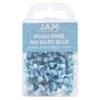 JAM Paper Pushpins, Baby Blue, 100/Pack (222419047)