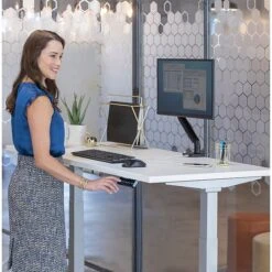Fellowes Cambio 25"-50" Height Adjustable Standing Desk, White (9788201) -Office Supplies Shop sp98977076 sc7